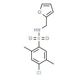 ChemSpider 2D Image | 4-Chloro-N-(2-furylmethyl)-2,5-dimethylbenzenesulfonamide | C13H14ClNO3S