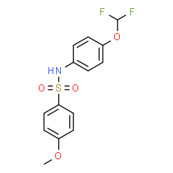 ChemSpider 2D Image | N-[4-(Difluoromethoxy)phenyl]-4-methoxybenzenesulfonamide | C14H13F2NO4S