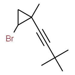 ChemSpider 2D Image | 2-Bromo-1-(3,3-dimethyl-1-butyn-1-yl)-1-methylcyclopropane | C10H15Br