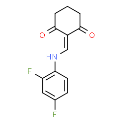 ChemSpider 2D Image | 2-{[(2,4-Difluorophenyl)amino]methylene}-1,3-cyclohexanedione | C13H11F2NO2