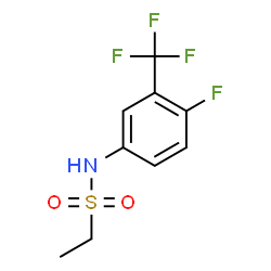 ChemSpider 2D Image | N-[4-Fluoro-3-(trifluoromethyl)phenyl]ethanesulfonamide | C9H9F4NO2S