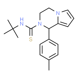 ChemSpider 2D Image | 1-(4-Methylphenyl)-N-(2-methyl-2-propanyl)-3,4-dihydropyrrolo[1,2-a]pyrazine-2(1H)-carbothioamide | C19H25N3S