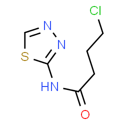 ChemSpider 2D Image | 4-Chloro-N-(1,3,4-thiadiazol-2-yl)butanamide | C6H8ClN3OS
