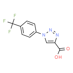 ChemSpider 2D Image | 1-[4-(Trifluoromethyl)phenyl]-1H-1,2,3-triazole-4-carboxylic acid | C10H6F3N3O2