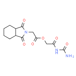 ChemSpider 2D Image | 2-(Carbamoylamino)-2-oxoethyl (1,3-dioxooctahydro-2H-isoindol-2-yl)acetate | C13H17N3O6