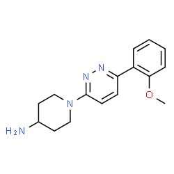 ChemSpider 2D Image | 1-[6-(2-Methoxyphenyl)-3-pyridazinyl]-4-piperidinamine | C16H20N4O
