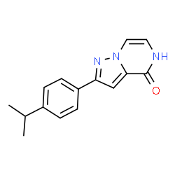 ChemSpider 2D Image | 2-(4-Isopropylphenyl)pyrazolo[1,5-a]pyrazin-4(5H)-one | C15H15N3O