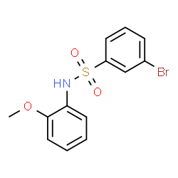 ChemSpider 2D Image | 3-Bromo-N-(2-methoxyphenyl)benzenesulfonamide | C13H12BrNO3S