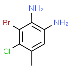 ChemSpider 2D Image | 3-Bromo-4-chloro-5-methyl-1,2-benzenediamine | C7H8BrClN2
