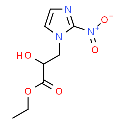 ChemSpider 2D Image | Ethyl 2-hydroxy-3-(2-nitro-1H-imidazol-1-yl)propanoate | C8H11N3O5