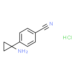 ChemSpider 2D Image | 4-(1-Aminocyclopropyl)benzonitrile hydrochloride (1:1) | C10H11ClN2