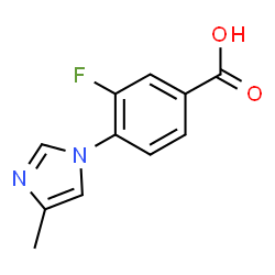 ChemSpider 2D Image | 3-Fluoro-4-(4-methyl-1H-imidazol-1-yl)benzoic acid | C11H9FN2O2