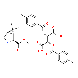 ChemSpider 2D Image | (2S,3S)-2,3-Bis[(4-methylbenzoyl)oxy]succinic acid - methyl (1R,2S,5S)-6,6-dimethyl-3-azabicyclo[3.1.0]hexane-2-carboxylate (1:1) | C29H33NO10