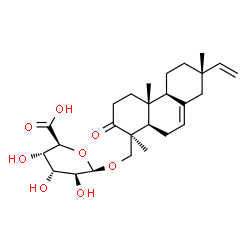 ChemSpider 2D Image | (13alpha)-3-Oxopimara-7,15-dien-19-yl beta-D-altropyranosiduronic acid | C26H38O8