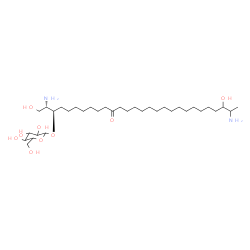ChemSpider 2D Image | (2S,3R)-2,27-Diamino-1,26-dihydroxy-11-oxo-3-octacosanyl hexopyranoside | C34H68N2O9