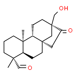 ChemSpider 2D Image | (5alpha)-17-Hydroxy-16-oxobeyeran-18-al | C20H30O3