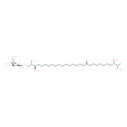 ChemSpider 2D Image | (2S,3R,26S,27S)-2,27-Diamino-3,26-dihydroxy-18-oxooctacosyl (5xi)-beta-D-xylo-hexopyranoside | C34H68N2O9