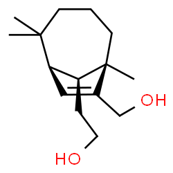 ChemSpider 2D Image | 2-[(1R,6R,9S)-8-(Hydroxymethyl)-1,5,5-trimethylbicyclo[4.2.1]non-7-en-9-yl]ethanol | C15H26O2