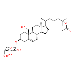 ChemSpider 2D Image | (3beta)-3-(beta-D-Arabinopyranosyloxy)-19-hydroxycholest-5-en-25-yl acetate | C34H56O8