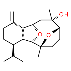 ChemSpider 2D Image | (1S,2R,5S,6S,8S,9R,13R,14R)-13-Isopropyl-2,6-dimethyl-10-methylene-15,16-dioxatetracyclo[6.6.1.1~2,5~.0~9,14~]hexadecan-6-ol | C20H32O3