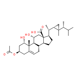ChemSpider 2D Image | (1alpha,3beta,11alpha,22S,23S)-3-Acetoxy-1,11-dihydroxygorgost-5-en-18-oic acid | C32H50O6