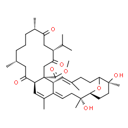 ChemSpider 2D Image | Methyl (1S,2R,4E,8R,11R,15S,18R,21R,22R,23E,28S)-2,28-dihydroxy-18-isopropyl-2,6,11,15,24,28-hexamethyl-9,16,19-trioxo-31-oxatetracyclo[25.3.1.0~5,22~.0~8,21~]hentriaconta-4,6,23-triene-21-carboxylate | C41H62O8