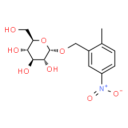 ChemSpider 2D Image | 2-Methyl-5-nitrobenzyl alpha-D-glucopyranoside | C14H19NO8