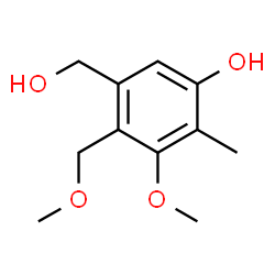 ChemSpider 2D Image | 5-(Hydroxymethyl)-3-methoxy-4-(methoxymethyl)-2-methylphenol | C11H16O4