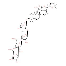 ChemSpider 2D Image | (3beta,5alpha,12alpha,22R)-12-Hydroxy-4,4,8-trimethyl-18-oxo-18,20:22,25-diepoxycholest-9(11)-en-3-yl 3-O-methyl-beta-D-glucopyranosyl-(1->3)-beta-D-glucopyranosyl-(1->4)-6-deoxy-beta-D-glucopyranosyl
-(1->2)-beta-D-lyxopyranoside | C54H86O23