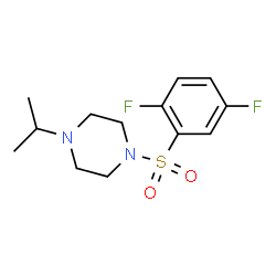 ChemSpider 2D Image | 1-[(2,5-Difluorophenyl)sulfonyl]-4-isopropylpiperazine | C13H18F2N2O2S