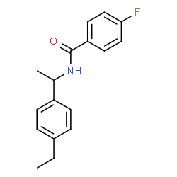 ChemSpider 2D Image | N-[1-(4-Ethylphenyl)ethyl]-4-fluorobenzamide | C17H18FNO