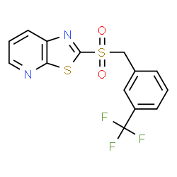 ChemSpider 2D Image | 2-{[3-(Trifluoromethyl)benzyl]sulfonyl}[1,3]thiazolo[5,4-b]pyridine | C14H9F3N2O2S2