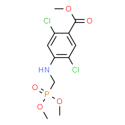 ChemSpider 2D Image | Methyl 2,5-dichloro-4-{[(dimethoxyphosphoryl)methyl]amino}benzoate | C11H14Cl2NO5P