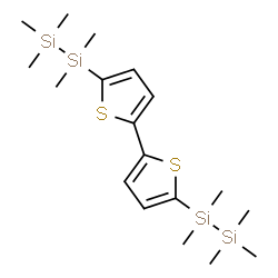 ChemSpider 2D Image | 2,2'-(2,2'-Bithiene-5,5'-diyl)bis(pentamethyldisilane) | C18H34S2Si4