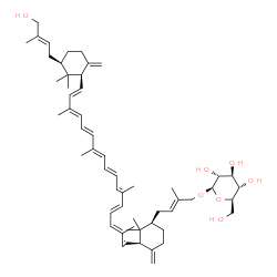ChemSpider 2D Image | Sarcinaxanthin monoglucoside | C56H82O7