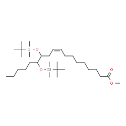ChemSpider 2D Image | Methyl (9Z)-12,13-bis{[dimethyl(2-methyl-2-propanyl)silyl]oxy}-9-octadecenoate | C31H64O4Si2