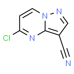 ChemSpider 2D Image | 5-Chloropyrazolo[1,5-a]pyrimidine-3-carbonitrile | C7H3ClN4