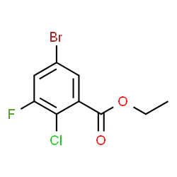 ChemSpider 2D Image | Ethyl 5-bromo-2-chloro-3-fluorobenzoate | C9H7BrClFO2
