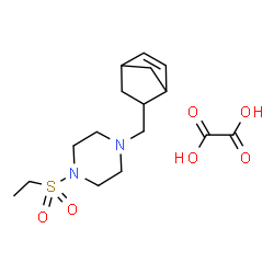 ChemSpider 2D Image | 1-(Bicyclo[2.2.1]hept-5-en-2-ylmethyl)-4-(ethylsulfonyl)piperazine ethanedioate (1:1) | C16H26N2O6S