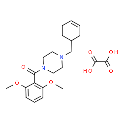 ChemSpider 2D Image | [4-(3-Cyclohexen-1-ylmethyl)-1-piperazinyl](2,6-dimethoxyphenyl)methanone ethanedioate (1:1) | C22H30N2O7