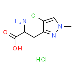 ChemSpider 2D Image | 3-(4-Chloro-1-methyl-1H-pyrazol-3-yl)alanine hydrochloride (1:1) | C7H11Cl2N3O2