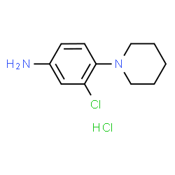 ChemSpider 2D Image | 3-CHLORO-4-(PIPERIDIN-1-YL)ANILINE HYDROCHLORIDE | C11H16Cl2N2