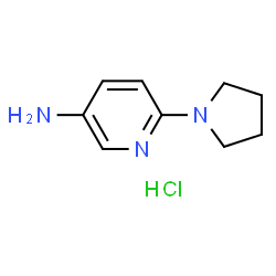 ChemSpider 2D Image | 6-(Pyrrolidin-1-yl)pyridin-3-amine hydrochloride | C9H14ClN3