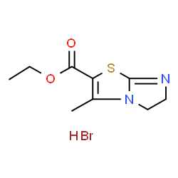ChemSpider 2D Image | Ethyl 3-methyl-5,6-dihydroimidazo[2,1-b][1,3]thiazole-2-carboxylate hydrobromide (1:1) | C9H13BrN2O2S