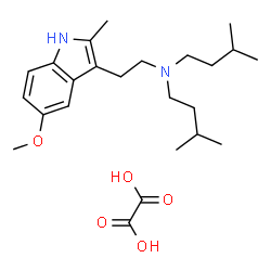 ChemSpider 2D Image | N-[2-(5-Methoxy-2-methyl-1H-indol-3-yl)ethyl]-3-methyl-N-(3-methylbutyl)-1-butanamine ethanedioate (1:1) | C24H38N2O5