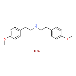 ChemSpider 2D Image | 2-(4-Methoxyphenyl)-N-[2-(4-methoxyphenyl)ethyl]ethanamine hydrobromide (1:1) | C18H24BrNO2