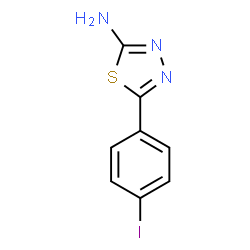 ChemSpider 2D Image | 5-(4-Iodophenyl)-1,3,4-thiadiazol-2-amine | C8H6IN3S