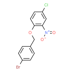 ChemSpider 2D Image | 1-[(4-Bromobenzyl)oxy]-4-chloro-2-nitrobenzene | C13H9BrClNO3