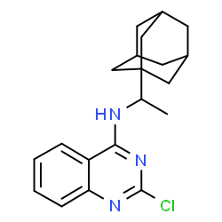 ChemSpider 2D Image | N-[1-(Adamantan-1-yl)ethyl]-2-chloro-4-quinazolinamine | C20H24ClN3