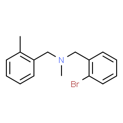 ChemSpider 2D Image | 1-(2-Bromophenyl)-N-methyl-N-(2-methylbenzyl)methanamine | C16H18BrN